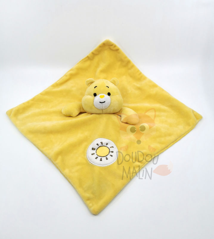 Bisounours - comforter yellow bear 25 cm 